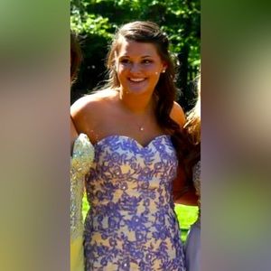 Lavender Lace Prom Dress